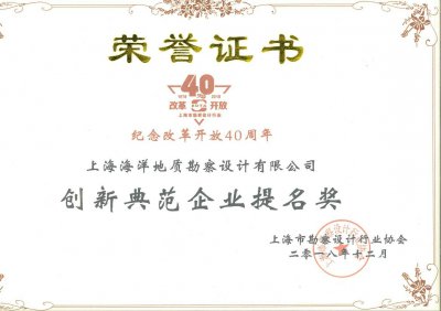 榮獲改革開(kāi)放40周年創(chuàng)新典范企業(yè)提名獎(jiǎng)